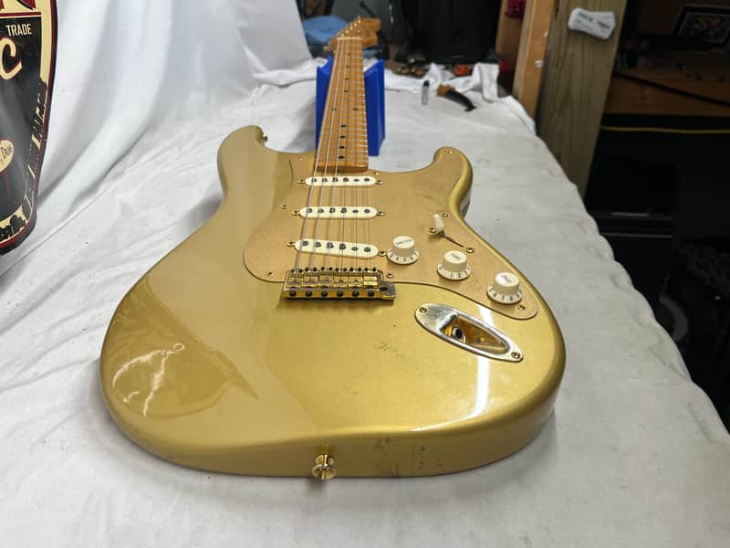 Fender 50th Anniversary Golden Stratocaster Strat Electric Guitar - Image 18