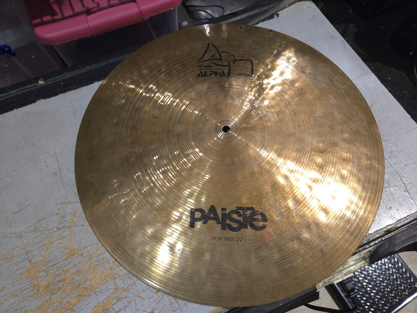 Paiste Alpha 20" Flat Ride - 2 rivets added