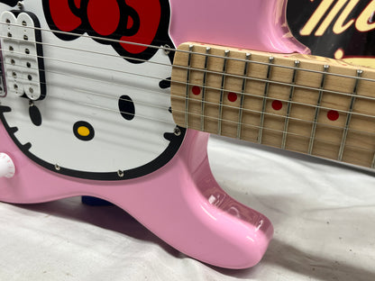 Squier by Fender x Hello Kitty Stratocaster Strat Electric Guitar 2024 with Hello Kitty Gig Bag - Pink