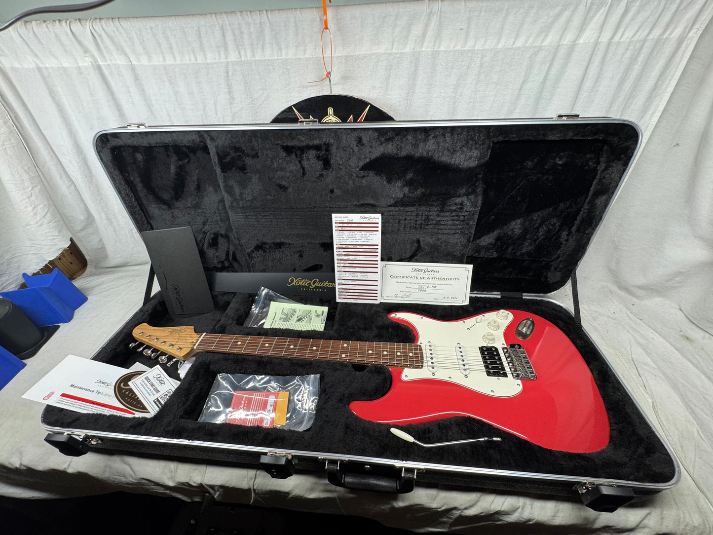 Xotic Guitars California XSC-2-SW xsc2 California Classic HSS S-style Guitar with COA + Case 2024 - Fiesta Red / Rosewood fingerboard