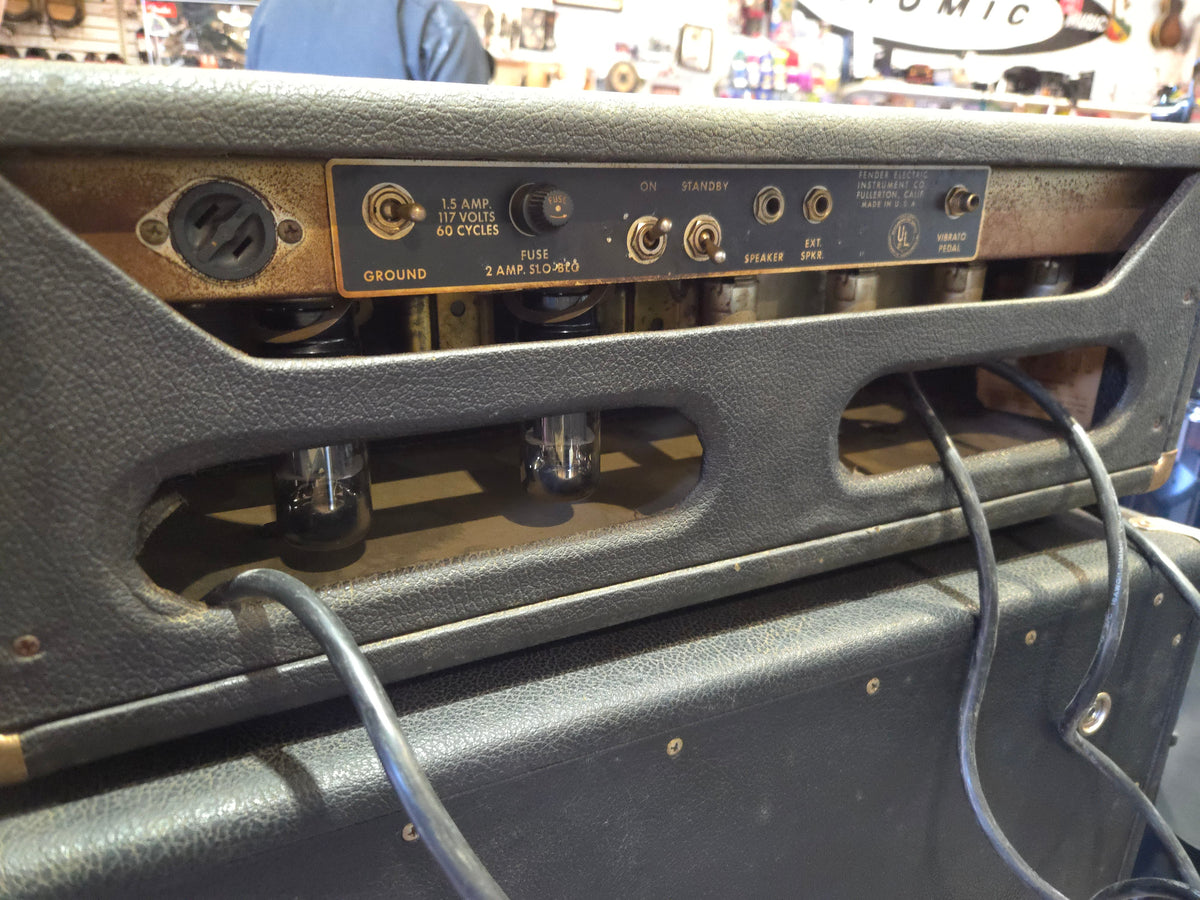 Fender Bandmaster 40-Watt 2-Channel Guitar Amp Head 1964 - Black Panel - Local Pickup Only