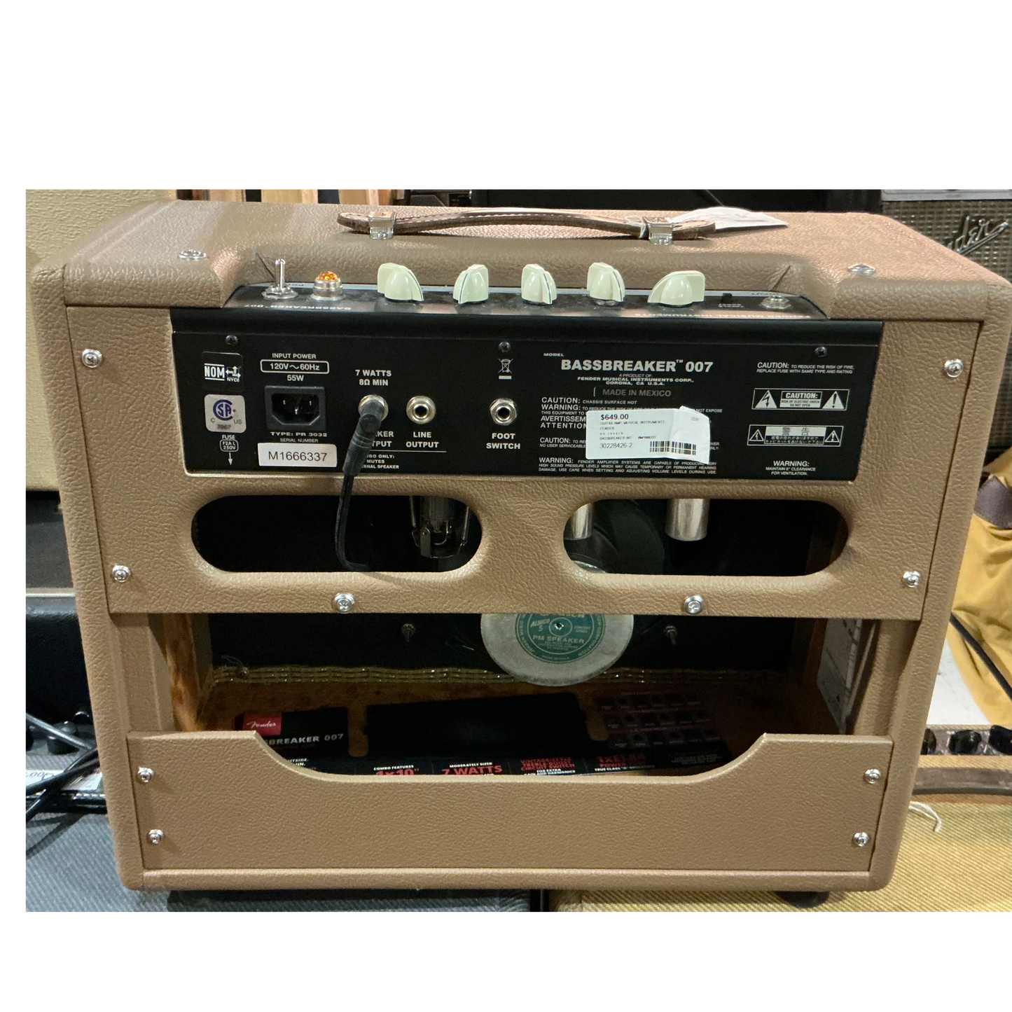 Fender Bassbreaker 007 7-Watt 1x12" Guitar Combo 2016 - Present - Tweed - Local Pickup Only