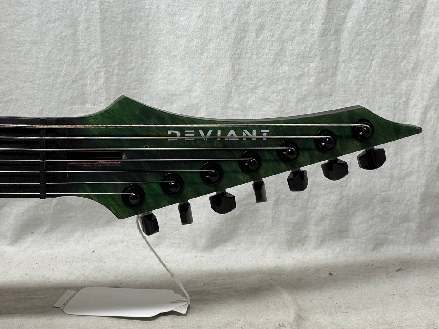 Deviant Guitars USA Custom Shop Truck Driver Shawn Signature Linchpin Baritone 7-string Guitar 2023 - Dark Verde Burst - *AS IS*