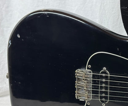 Fender MusicMaster music master Guitar 1961 - Black (likely re-fin'd) / Maple neck