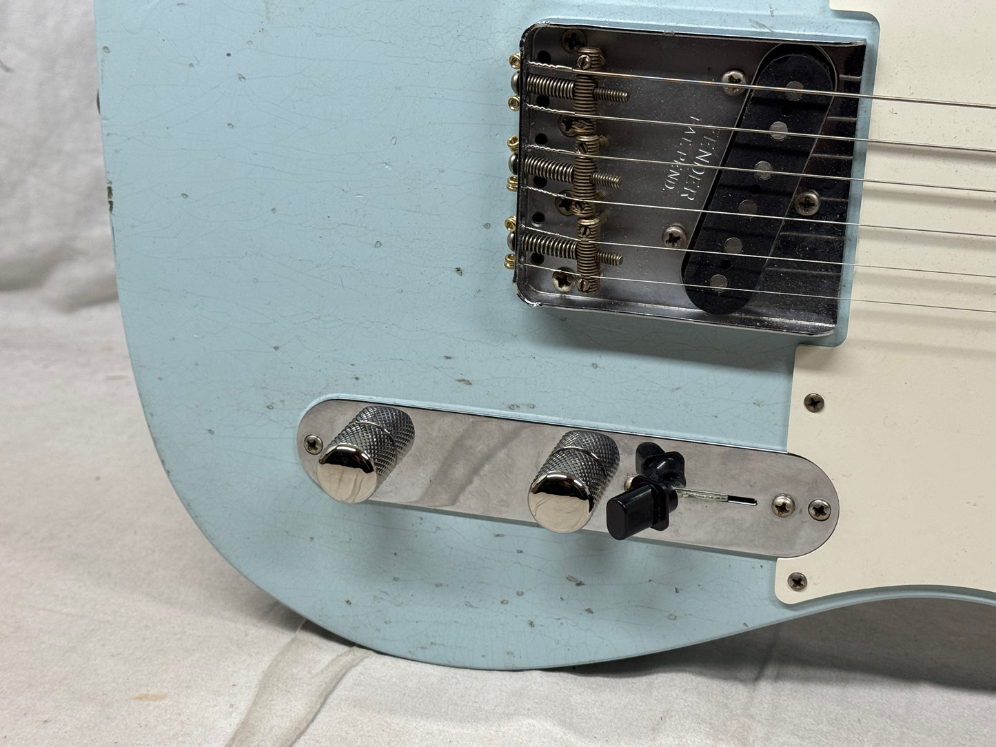 Fender USA Custom Shop 1959 '59 Telecaster Journeyman Guitar with COA + Case 2024 - Aged Sonic Blue / Maple neck