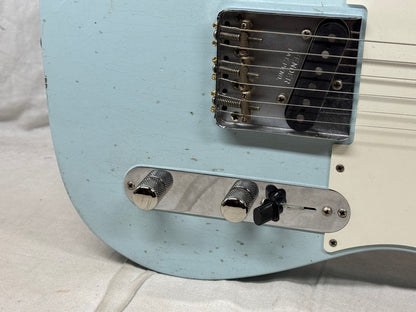 Fender USA Custom Shop 1959 '59 Telecaster Journeyman Guitar with COA + Case 2024 - Aged Sonic Blue / Maple neck
