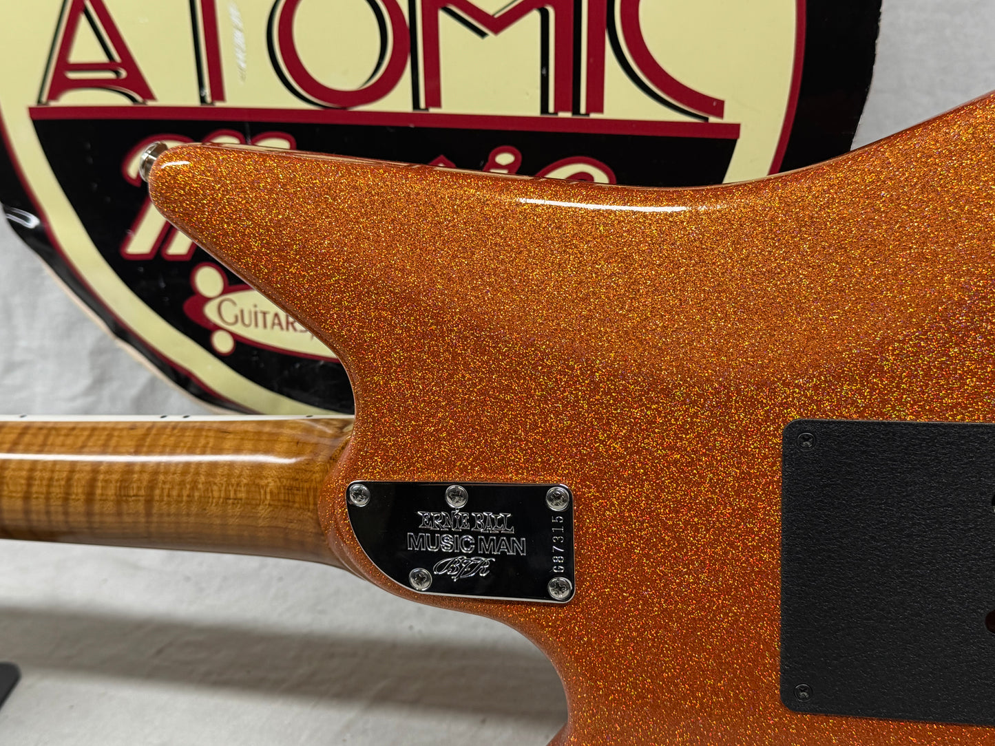 Ernie Ball Music Man BFR Ball Family Reserve Albert Lee HH Tremolo Signature Model Guitar with COA + Case 2018 - Orange Crush Sparkle