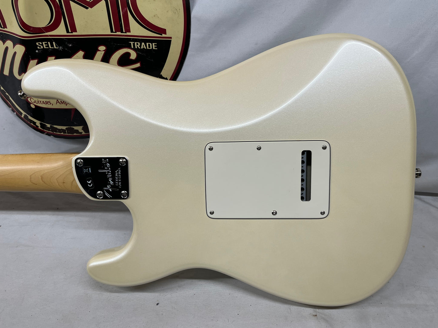 Fender American Elite Stratocaster Strat Electric Guitar - Olympic Pearl