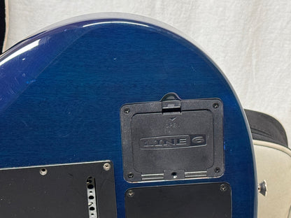 Line 6 Variax 700 Guitar with Gig Bag - MIJ Made In Japan 2006 - Blue