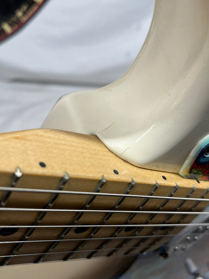 Fender Standard Stratocaster Strat Left Handed Lefty Electric Guitar - Arctic White