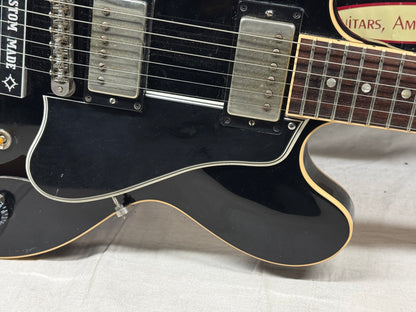 Gibson ESDPA335 esdpa 335 ES-335 Dot Fat Neck Semi-Hollowbody Guitar with Case - modified - Ebony / Black