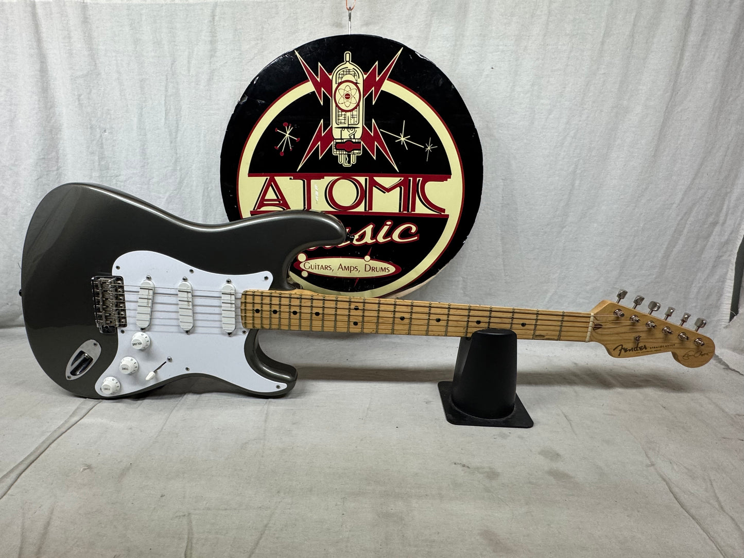 Fender USA Eric Clapton Stratocaster Guitar with Case - Lace Sensor Pickups 1993 - Pewter / Maple neck