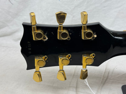 Greco EG Series Singlecut Guitar with Gator Case - MIJ Made In Japan 1990 - Ebony / Black