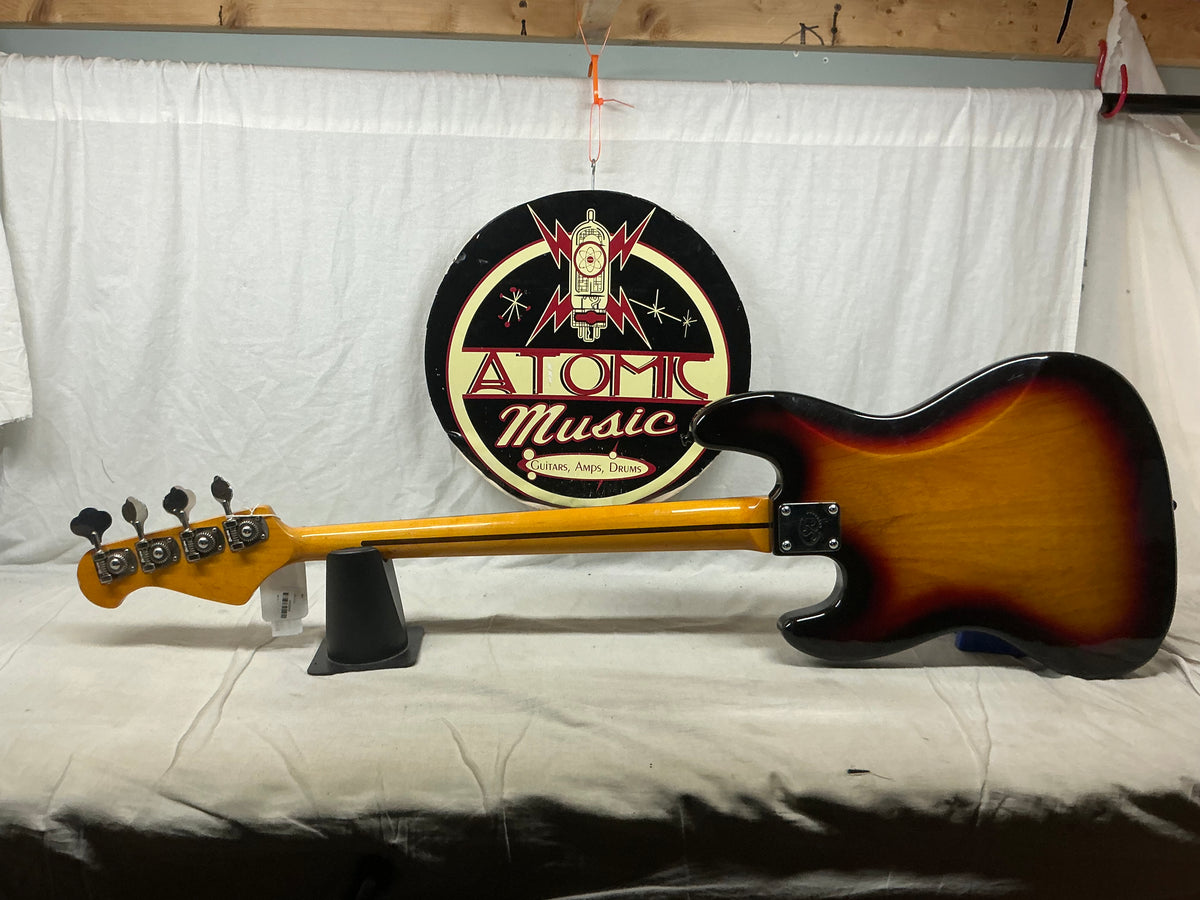 SX Vintage Series J-Style 34" Scale Length Electric Bass - 3 Tone Sunburst