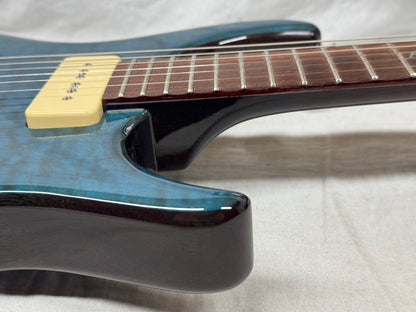 Michael Rowan Custom Guitars Journeyman Twin P90s Guitar - Trans Turquoise