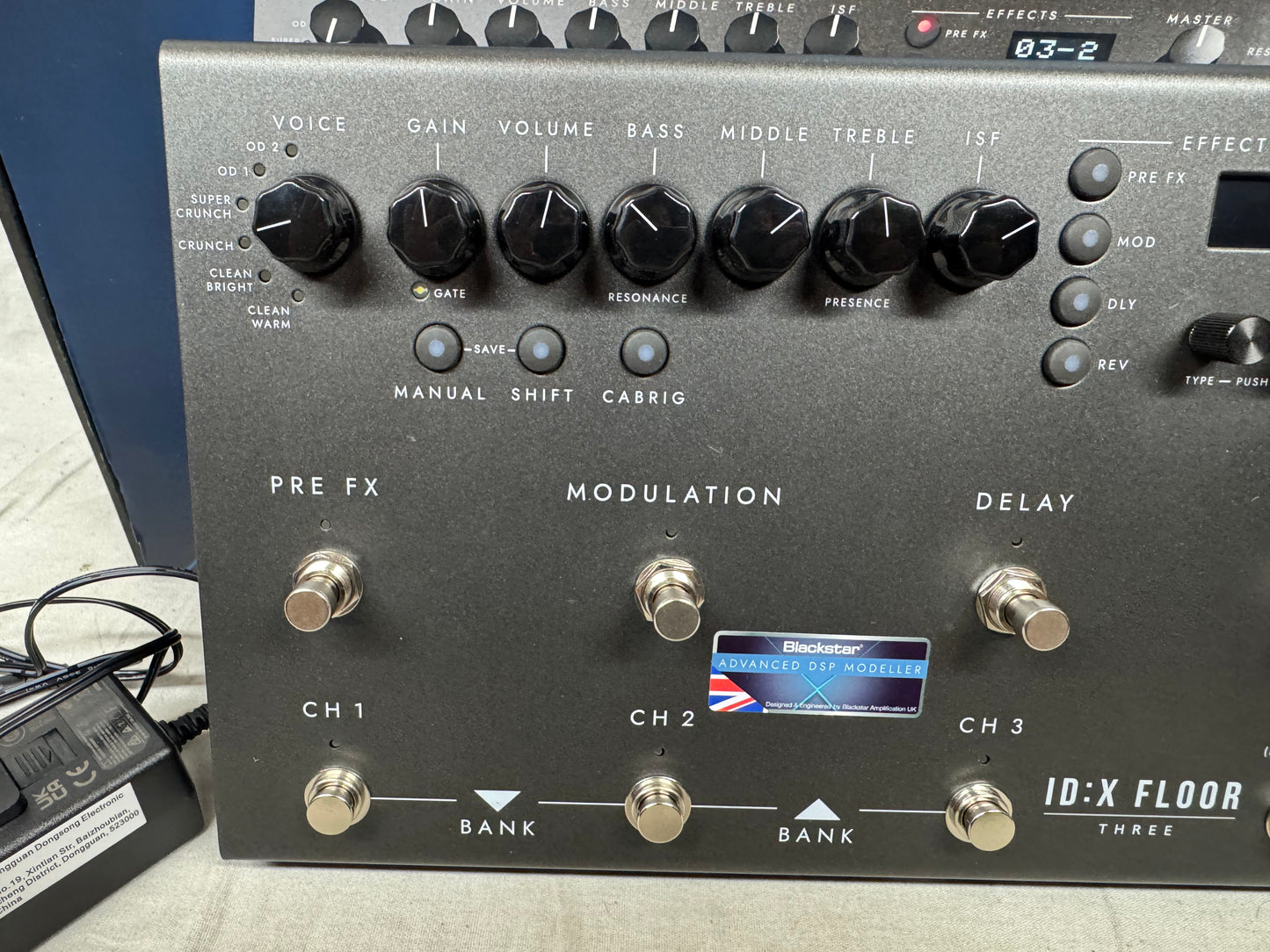 Blackstar ID:X Floor Three Guitar Multi-Effects Pedal with Power Supply + Box