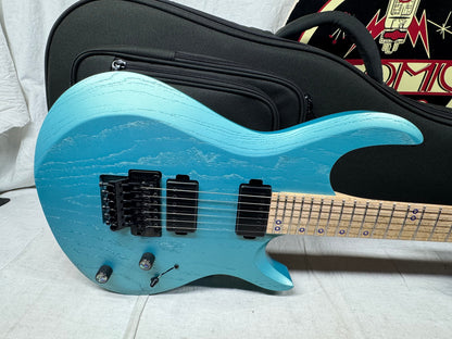 Kiesel A2 6 6-string Guitar with Gig Bag - Blue Mist Metallic