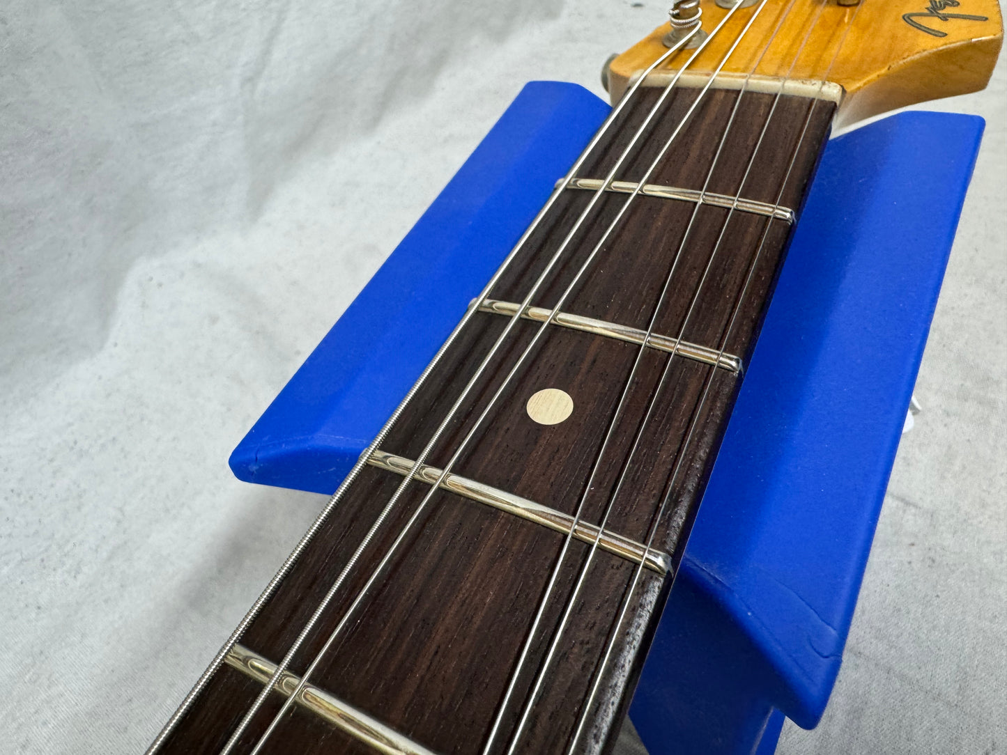 Fender USA Custom Shop '62 1962 Stratocaster Heavy Relic Guitar with COA + Case 2022 - Sapphire Blue Transparent / Rosewood fingerboard