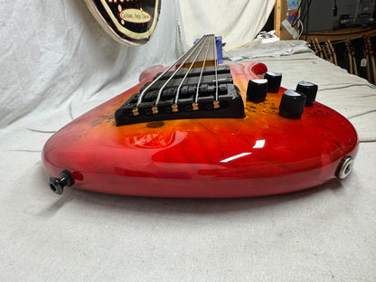 Spector Euro Series Eurobolt 5-String Bass with Gig Bag - Inferno Red