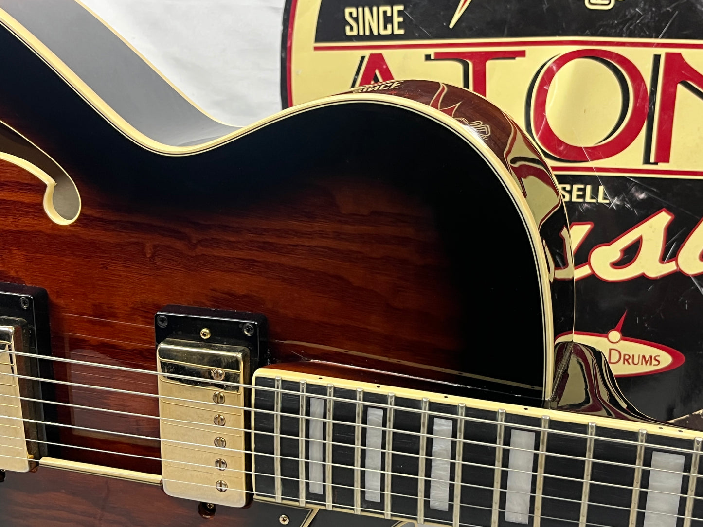 Ibanez AG95QA Hollow Body Electric Guitar - Dark Brown Sunburst