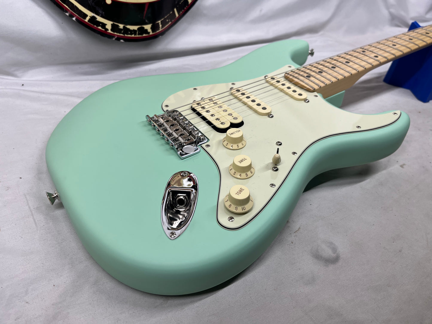 Fender American Performer Stratocaster Strat HSS Electric Guitar - Satin Surf Green