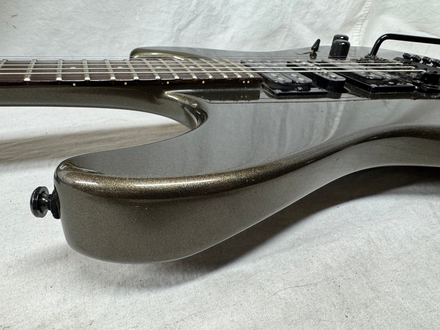 Squier by Fender Standard Series Stagemaster stage master HSH Deluxe Guitar - MIK Made In Korea 2000 - Pewter Gray Metallic
