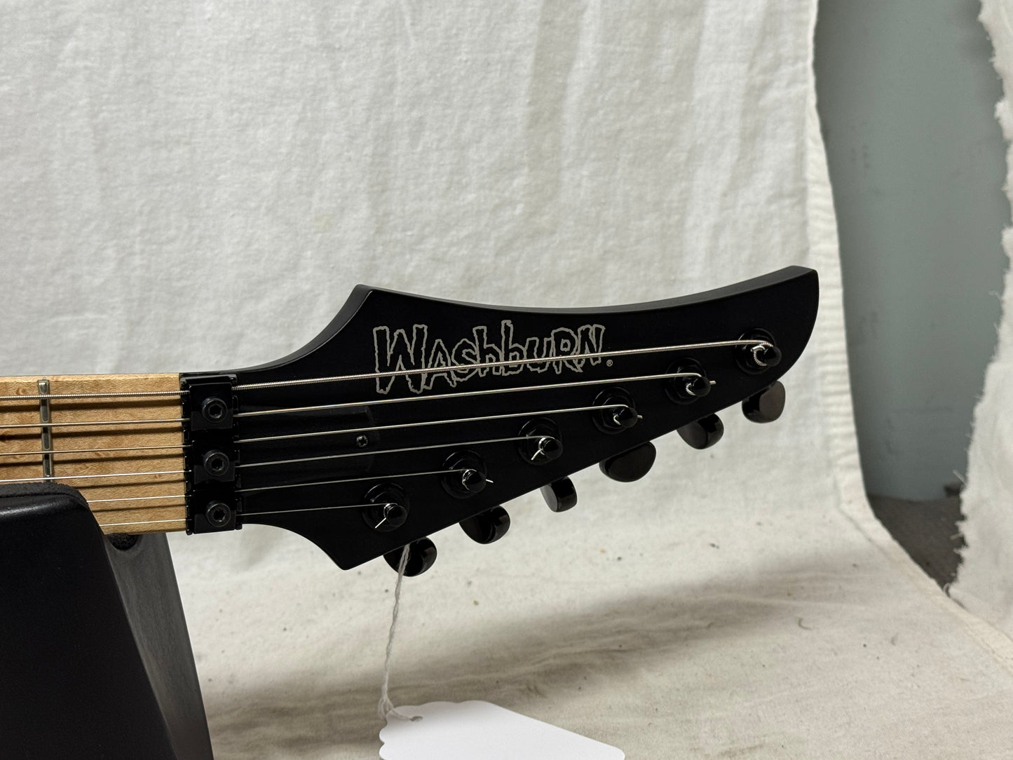 Washburn USA Custom Shop Vindicator Flying V Guitar with Case - Black
