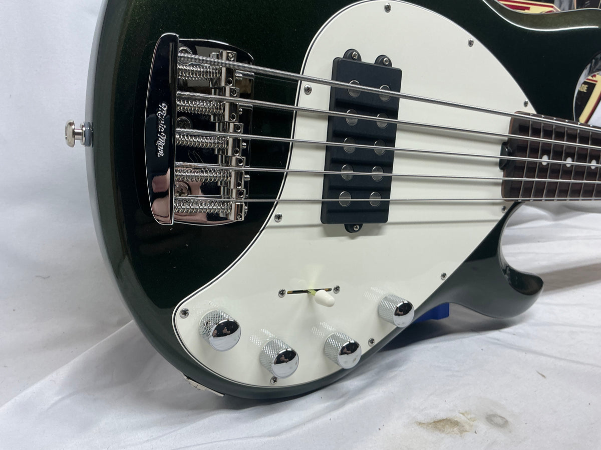 Ernie Ball Music Man StingRay sting ray 5H Bass with Soft Case - Fallout Green