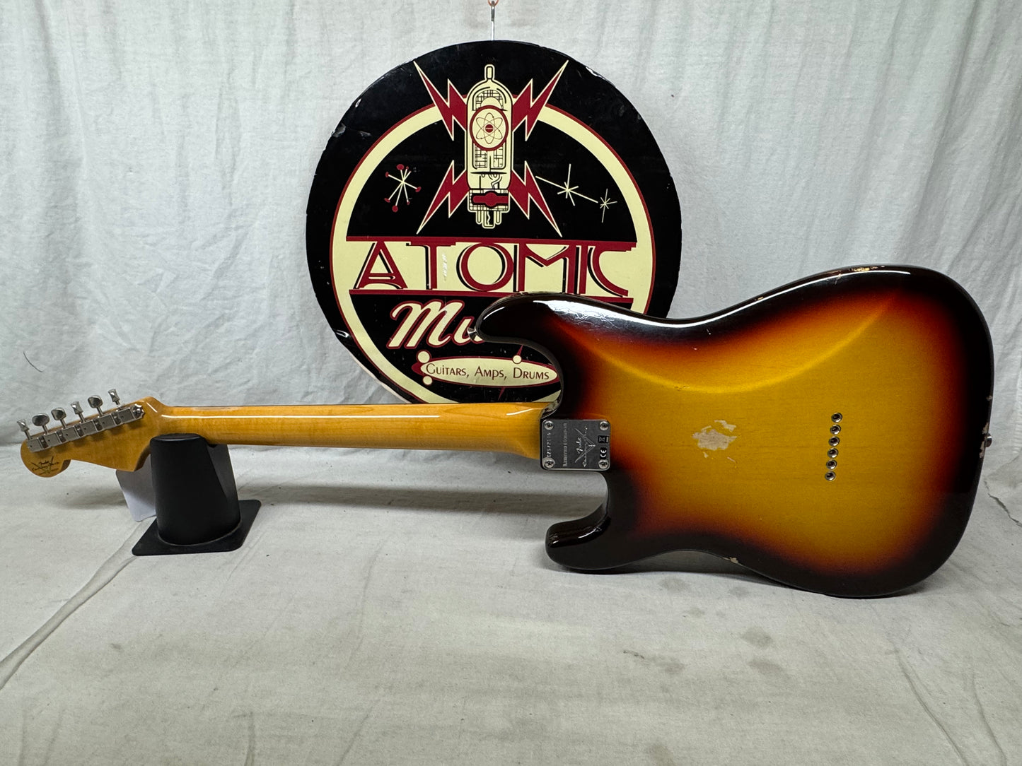 Fender USA Custom Shop S23 Limited Edition 1959 '59 Stratocaster HT Hardtail Guitar with COA + Case 2023 - Chocolate 3-Color Sunburst / Rosewood fingerboard - Relic'd