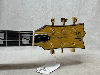ESP USA Eclipse Singlecut Guitar with COA + Case 2019 - See-Thru Vintage Yellow / Red back