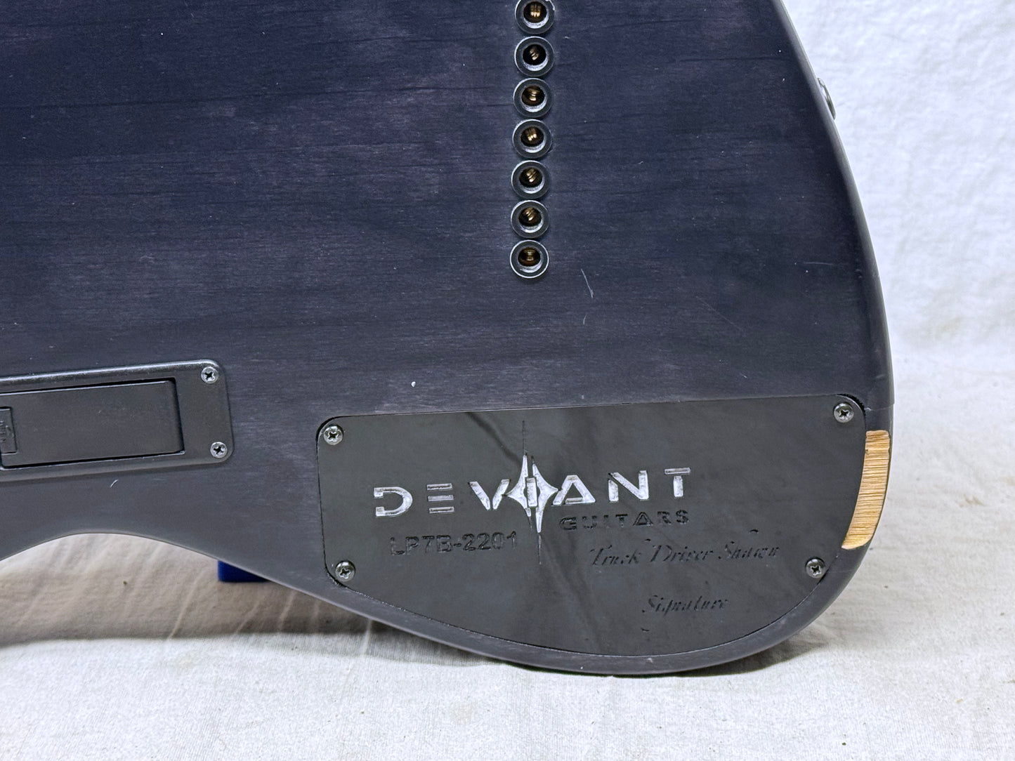Deviant Guitars USA Custom Shop Truck Driver Shawn Signature Linchpin Baritone 7-string Guitar 2023 - Dark Verde Burst - *AS IS*