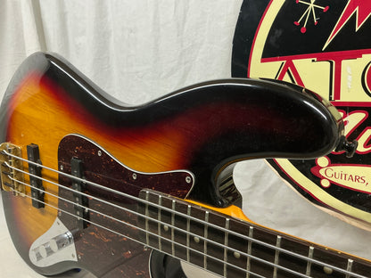 SX Vintage Series J-Style 34" Scale Length Electric Bass - 3 Tone Sunburst