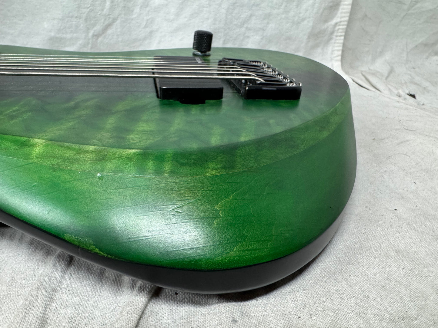 Deviant Guitars USA Custom Shop Truck Driver Shawn Signature Linchpin Baritone 7-string Guitar 2023 - Dark Verde Burst - *AS IS*