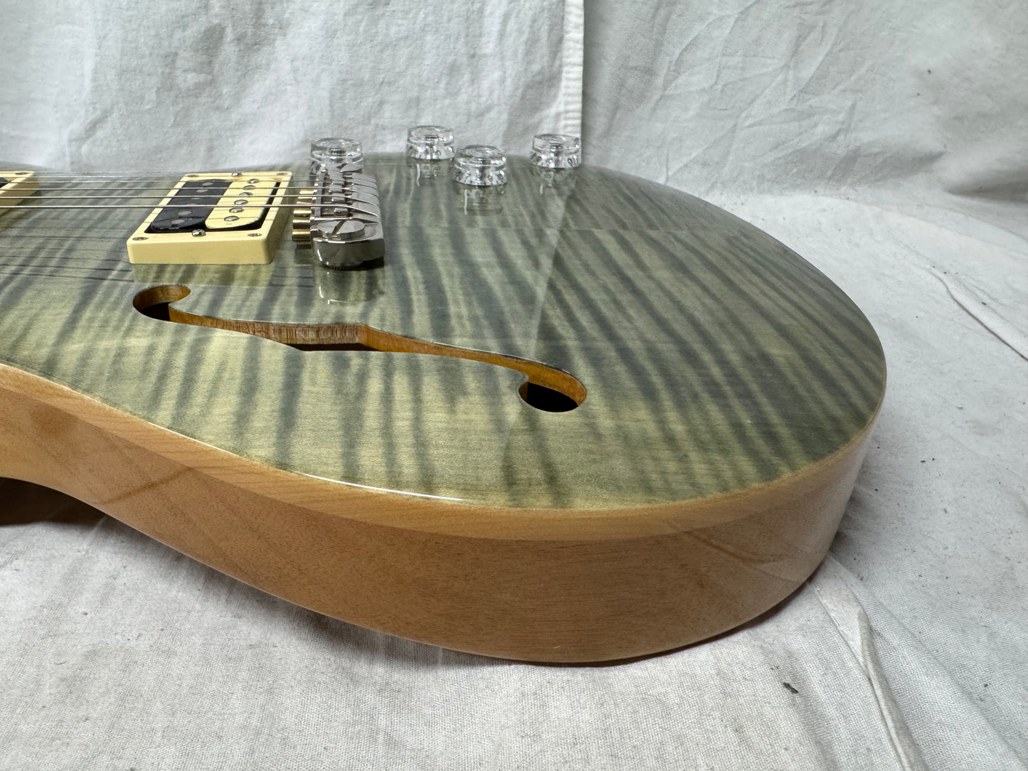 PRS Paul Reed Smith SE Zach Myers (Shinedown) SH Signature Singlecut Semi-Hollowbody Guitar 2014 - Trampas Green
