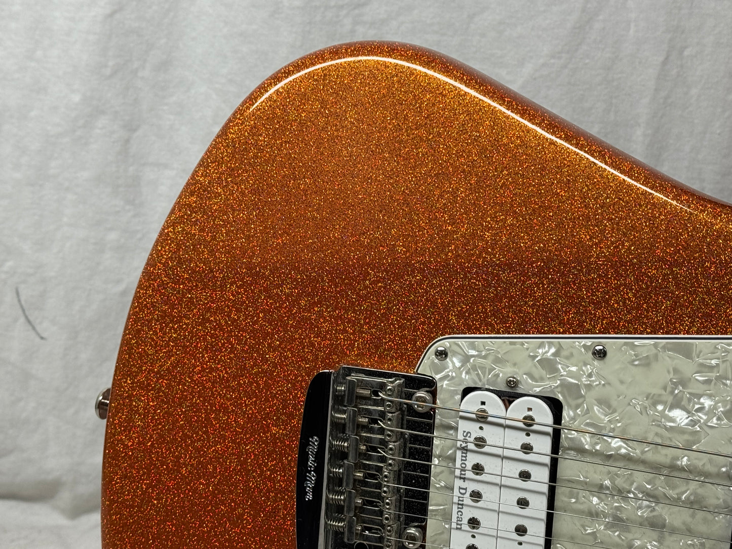 Ernie Ball Music Man BFR Ball Family Reserve Albert Lee HH Tremolo Signature Model Guitar with COA + Case 2018 - Orange Crush Sparkle
