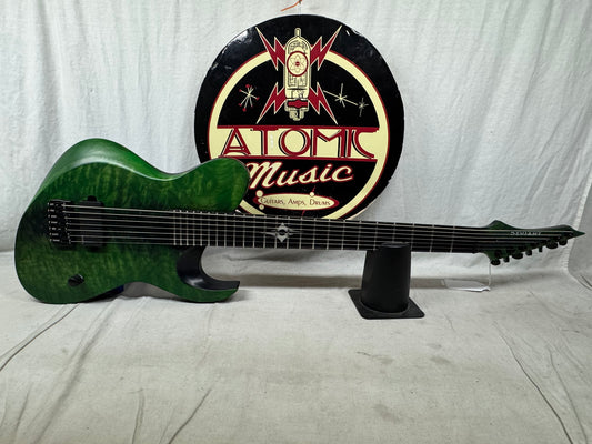 Deviant Guitars USA Custom Shop Truck Driver Shawn Signature Linchpin Baritone 7-string Guitar 2023 - Dark Verde Burst - *AS IS*