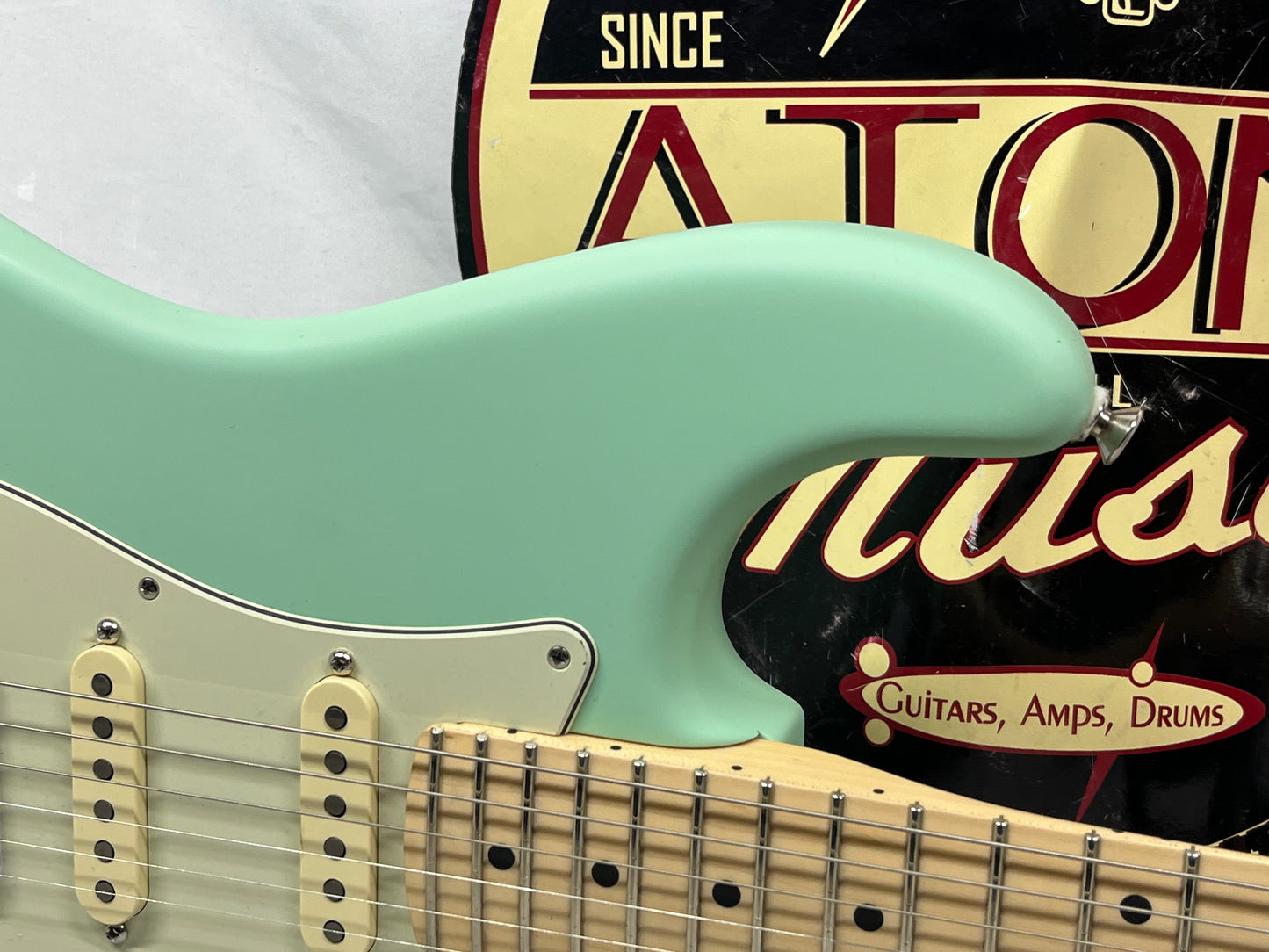 Fender American Performer Stratocaster Strat HSS Electric Guitar - Satin Surf Green