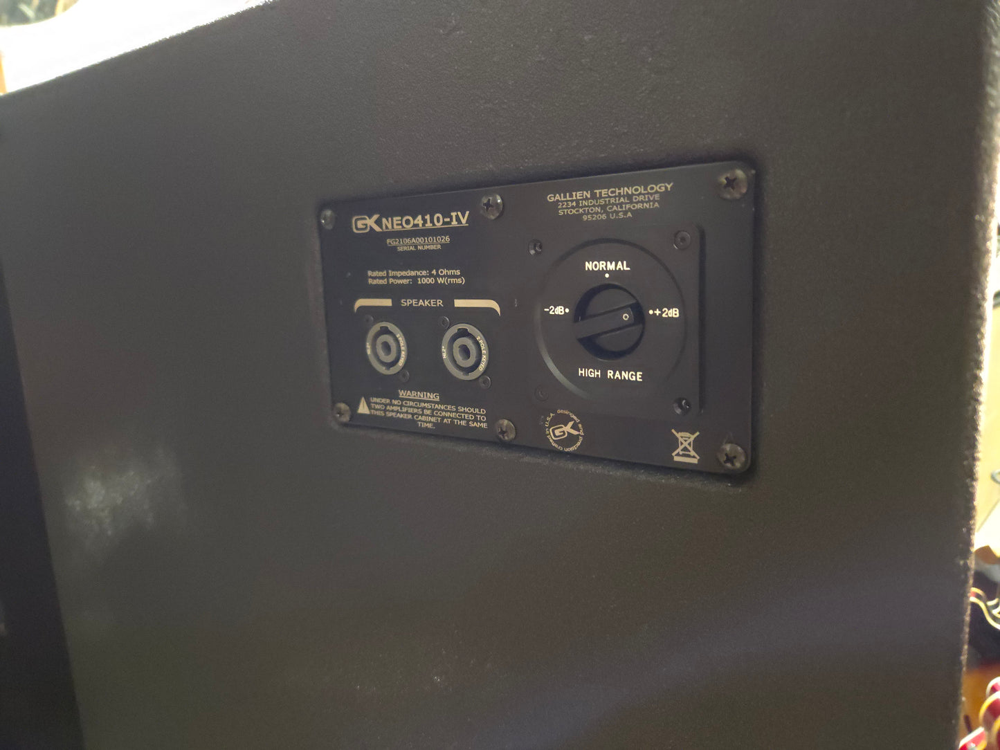 Gallien Krueger Neo410-IV 4x10" Bass Cabinet - Local Pickup Only