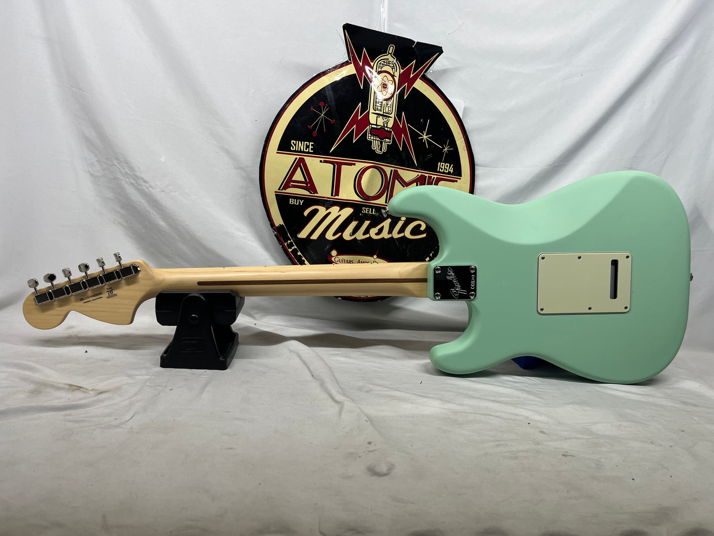 Fender American Performer Stratocaster Strat HSS Electric Guitar - Satin Surf Green