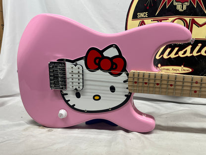 Squier by Fender x Hello Kitty Stratocaster Strat Electric Guitar 2024 with Hello Kitty Gig Bag - Pink