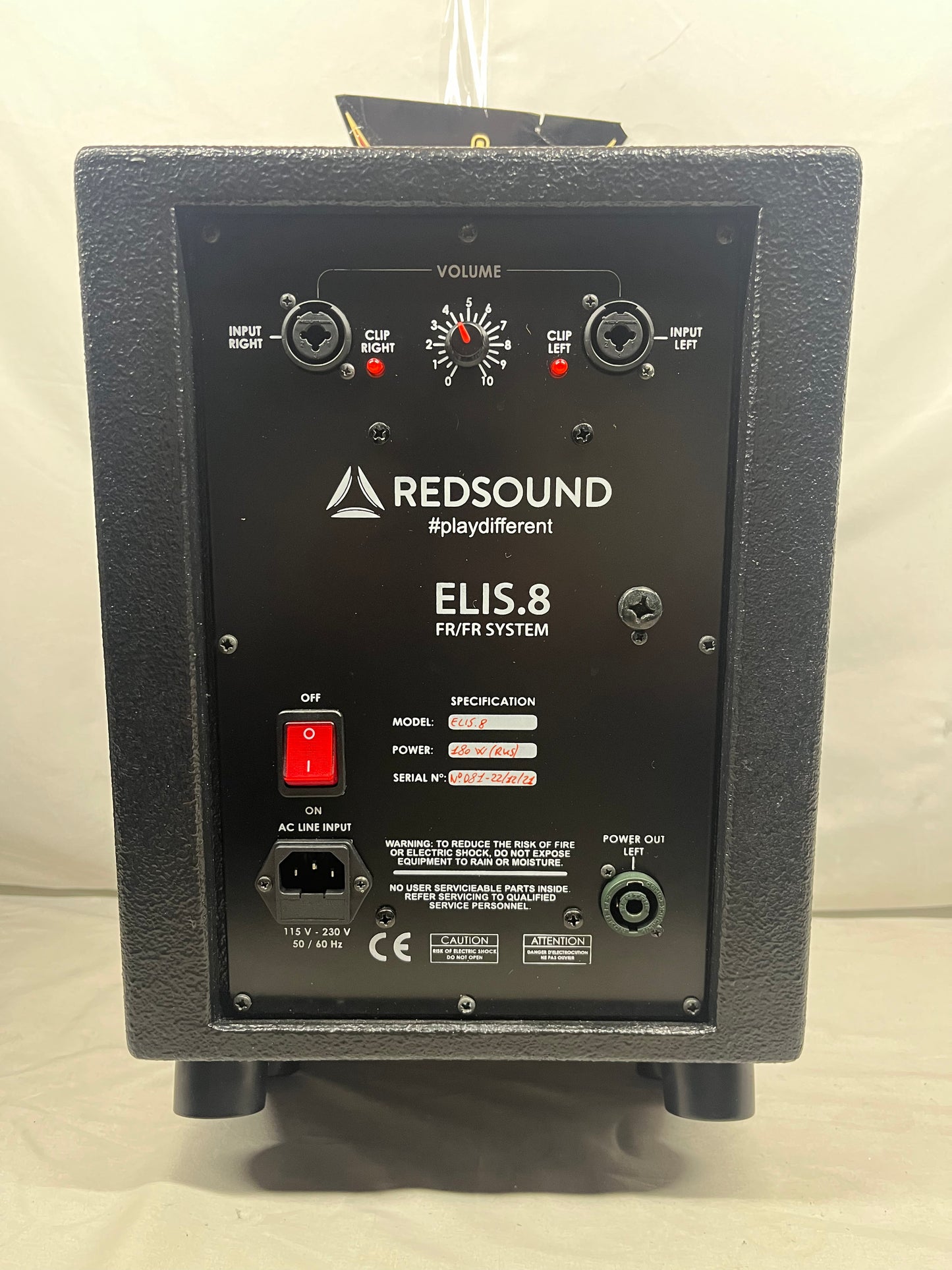 Red Sound Elis.8 Stereo Bundle FR/FR Full Range Flat Response Active and Passive Speaker Cabinets Pair