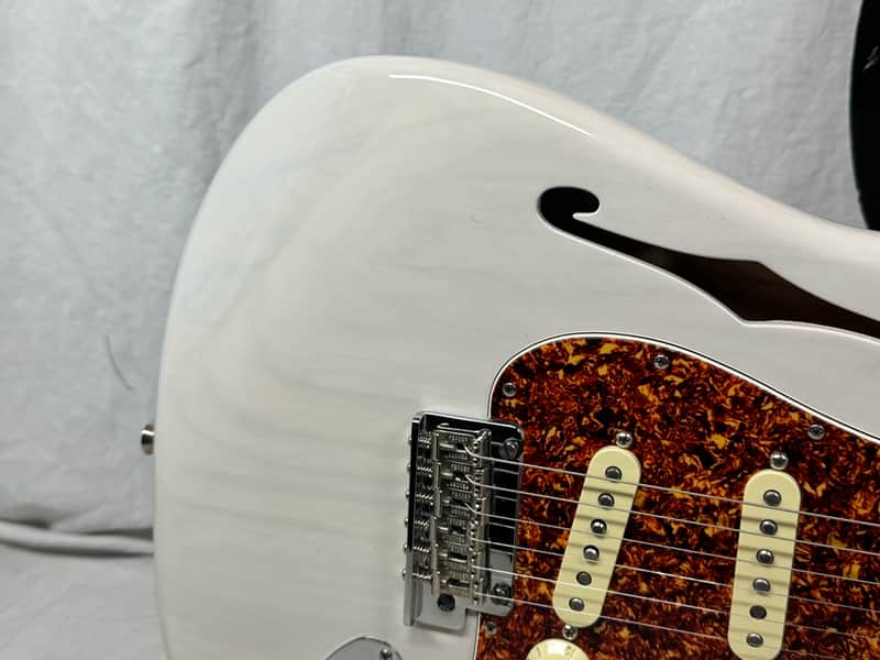 Fender American Professional II 2 Stratocaster neck on loaded FSR American Professional II 2 Thinline Semi-Hollow Body Guitar with Case - Image 6