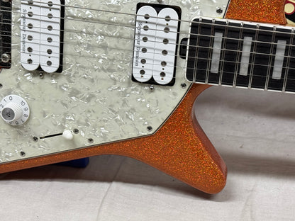 Ernie Ball Music Man BFR Ball Family Reserve Albert Lee HH Tremolo Signature Model Guitar with COA + Case 2018 - Orange Crush Sparkle