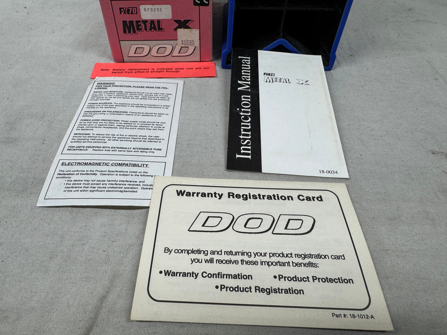 DOD FX70 Metal X Distortion Pedal with Box