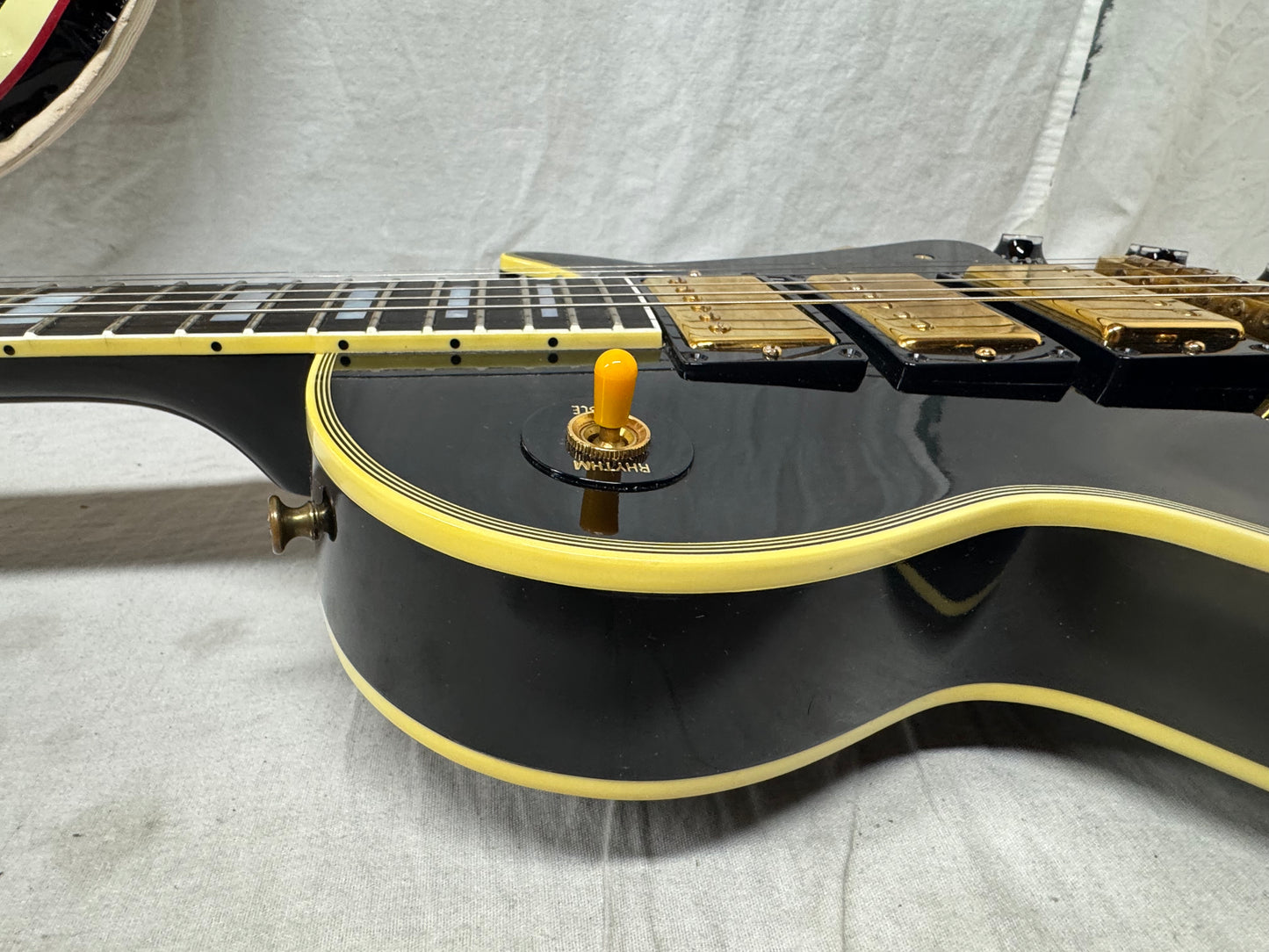 Gibson Custom Shop LPB-3 lpb3 Les Paul Custom Guitar with COA + Case - Ebony / Black