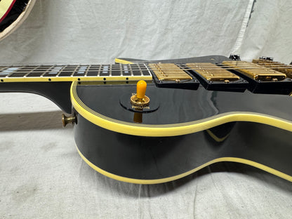 Gibson Custom Shop LPB-3 lpb3 Les Paul Custom Guitar with COA + Case - Ebony / Black