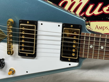 Gibson USA Custom Shop '59 1959 Reissue Flying V Guitar with COA + Case - Pelham Blue