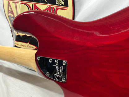 Fender American Deluxe 4-String Electric Jazz Bass 2011 - Wine Transparent