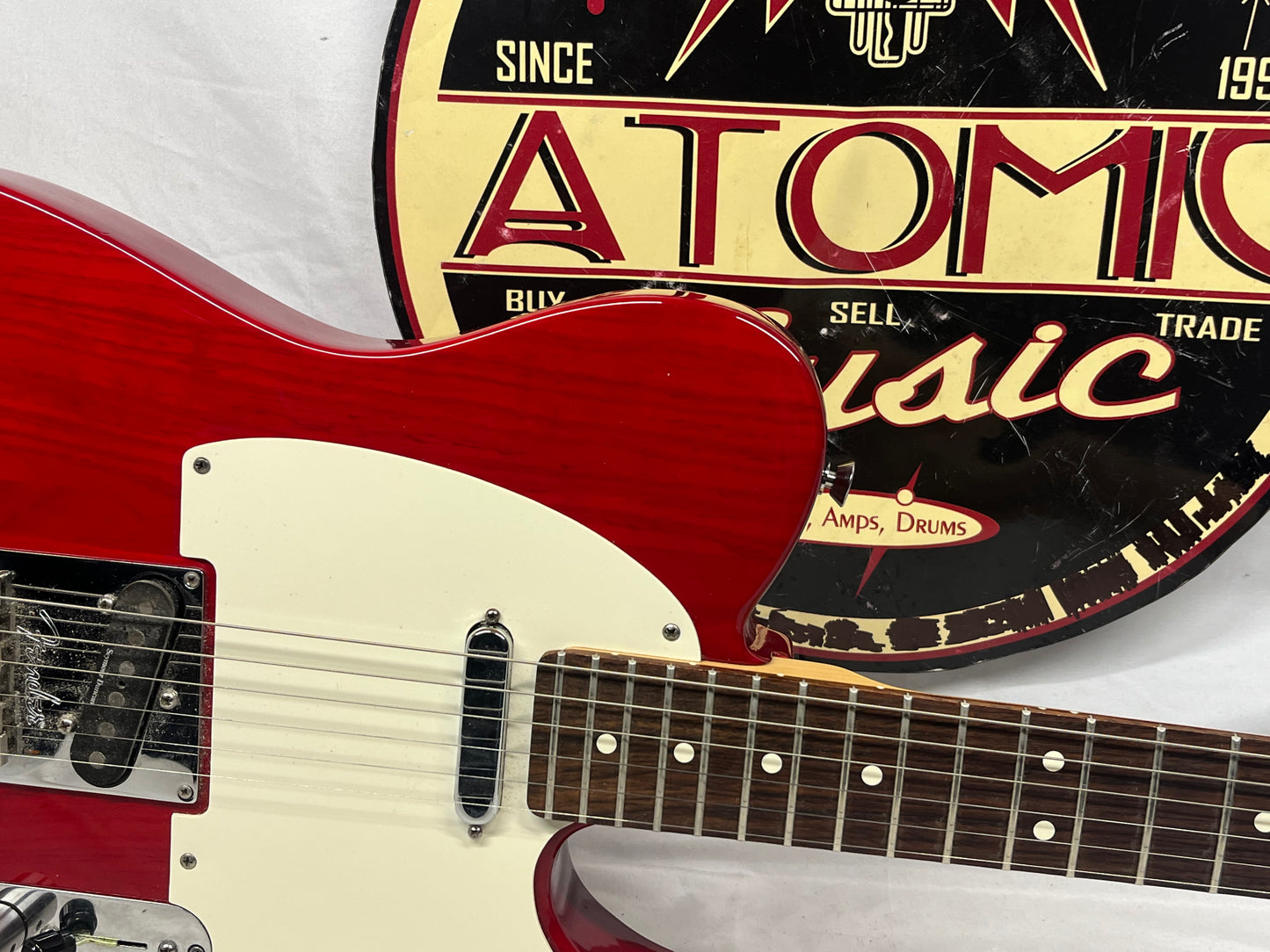 Fender American Standard Telecaster Tele Crimson Red Electric Guitar - Pickups have been Replaced with Seymour Duncan APTL-1/APTR-1