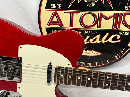 Fender American Standard Telecaster Tele Crimson Red Electric Guitar - Pickups have been Replaced with Seymour Duncan APTL-1/APTR-1